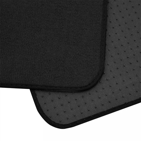 Car Floor Mats Universal 4PCS Carpet Front Rear Set Anti-slip Charcoal Black NEW