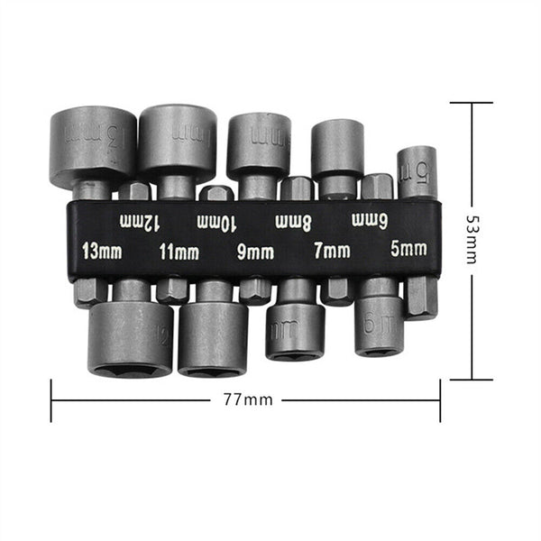 5-13mm Hex Socket Sleeve Magnetic Nut Driver Set Drill Bit Adapter Power Tool AU