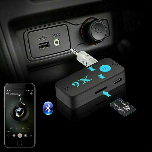 Wireless Bluetooth 3.5mm AUX Transmitter Audio Music Receiver Home Car Adapter