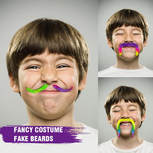 54PCS/SET Fancy Costume Fake Beards Fake Mustache Kids and Adults Self Adhesive