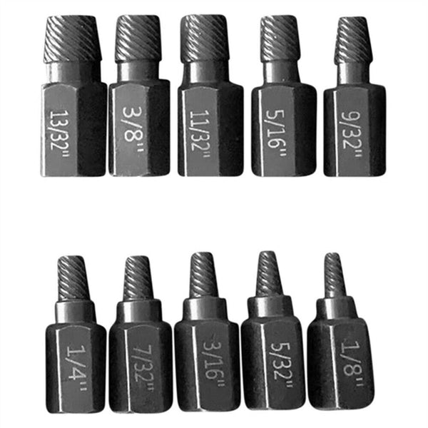 10pcs Heavy-Duty Screw Extractor Set, Screw and Bolt Extractor Set Easy Out AU