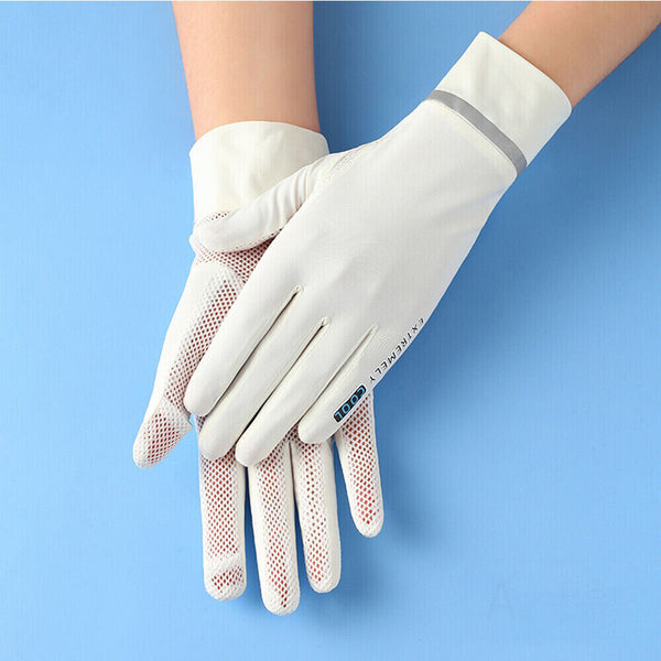 UV Sun Protection Cooling Ice Silk Thin Anti-UV Gloves Breathable Touch Screen