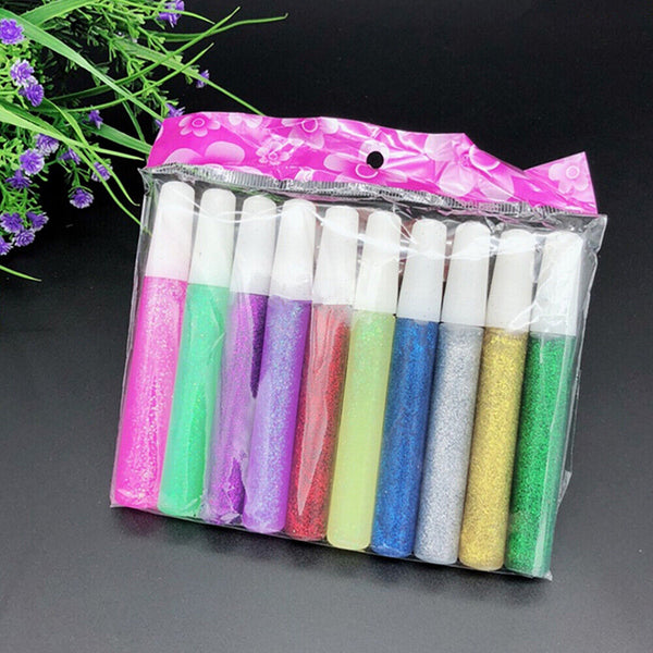 10X Art Gel Pens Craft Classic Neon Glitter Metallic Swirl Gel Ink Pen Drawing