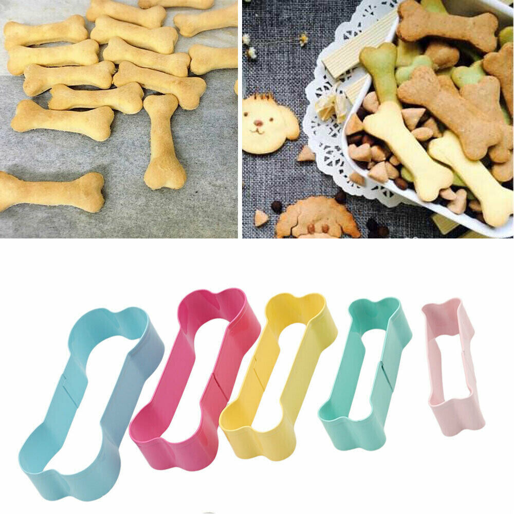 5/10x Stainless Steel Dog Bone Cookie Cutter Biscuit Fondant Pastry Baking Tools