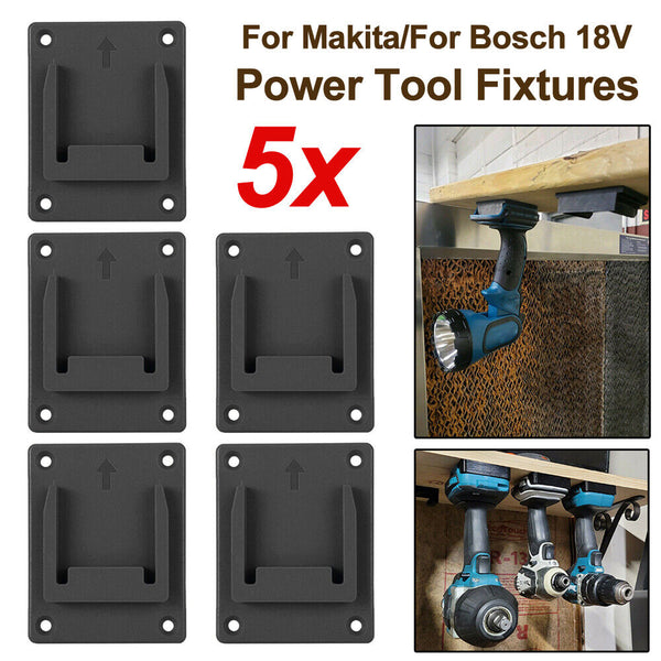 5x Slots Tool Holder For Bosch/Makita Bracket 18V Lithium Battery Machine Rack