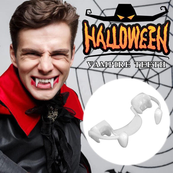 Retractable Vampire Teeth Halloween Cosplay Makeup Zombie Horrific Tooth Fangs