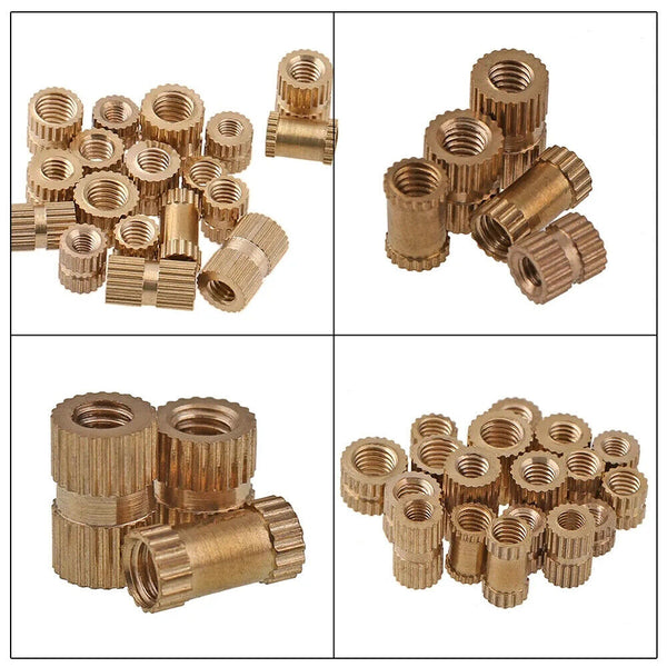 330pcs M2-M5 Thread Knurled Brass Threaded Heat Set Heat Resistant Insert AU