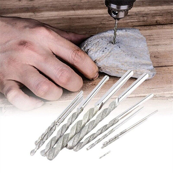 20pcs Diamond Drill Bit Set 4 Sizes 1mm 1.5mm 2mm 2.5mm Twist Tip Jewelry