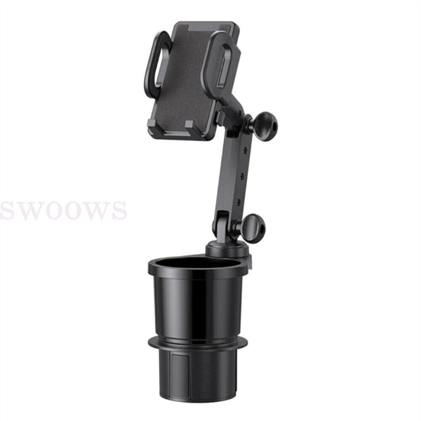 Phone Mount Car Cup Holder 360 Rotating Adjustable Bracket for GPS Mobile Phone