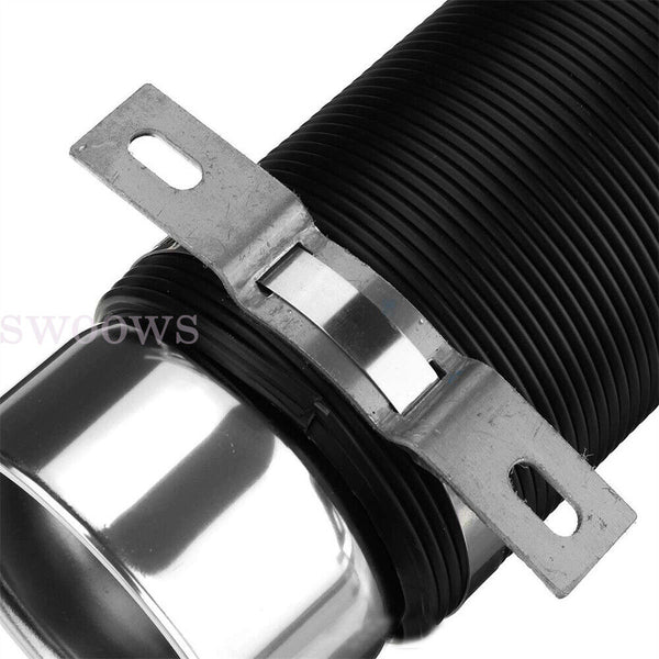 Universal 3in Flexible Car Cold Air Intake Hose Filter Pipe Telescopic Tube Kit