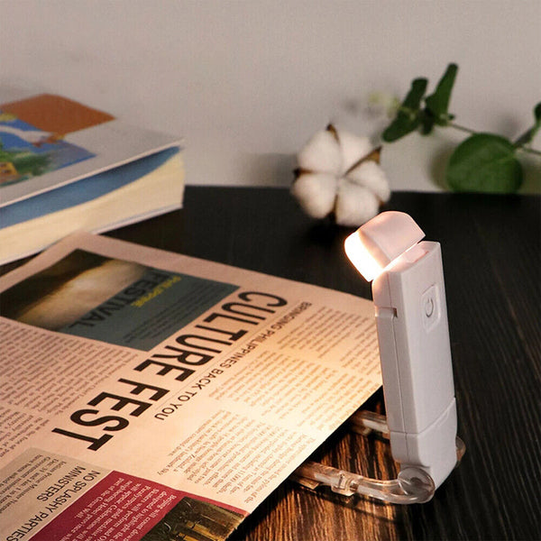 1-2x 2 Levels Reading Light Flexible USB LED Clip On Book Rechargeable Lamp