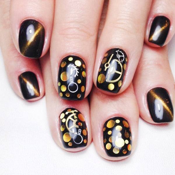 12 Color Mixed Round Confetti Sequins Nail Art Holographic Dots Flake Decal