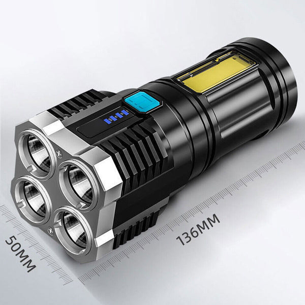 Super Bright 1000000LM Torch Led Flashlight USB Rechargeable Tactical Light