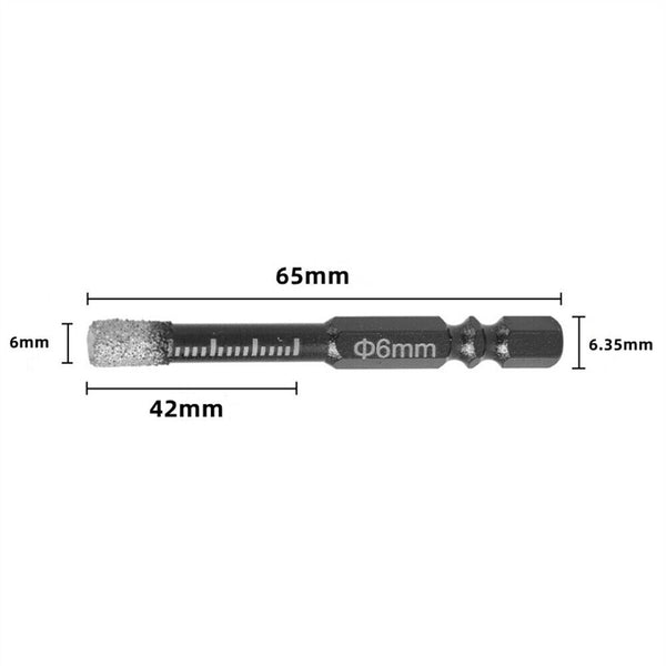 5X Dry Diamond Drill Bit 6mm For Porcelain Granite Tile Glass Ceramics Marble AU