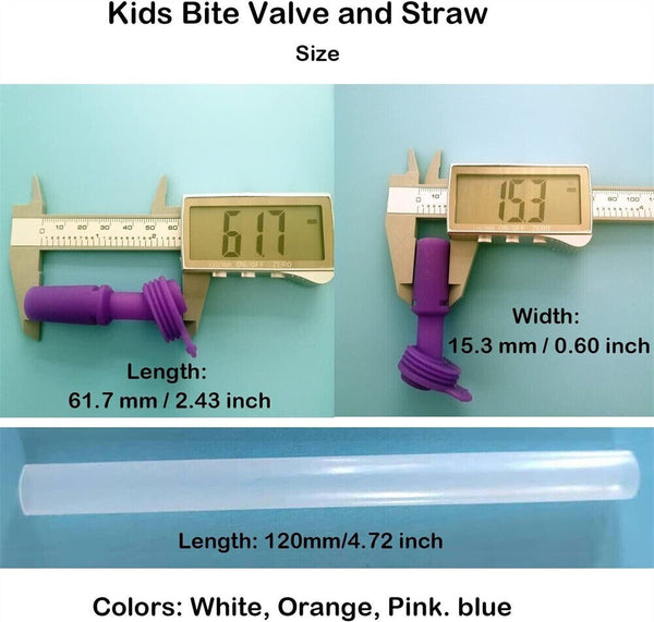 Multi (4 Pack) 2 x Straws For CamelBak Eddy Kids Bottle Replacement Bite Valves