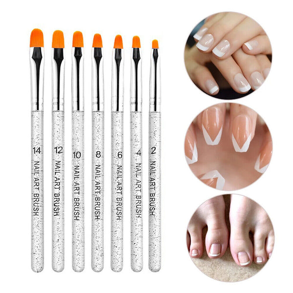 7 PCS Acrylic Nail Art Brush Pen UV Gel Painting Drawing Liner Polish Brushes