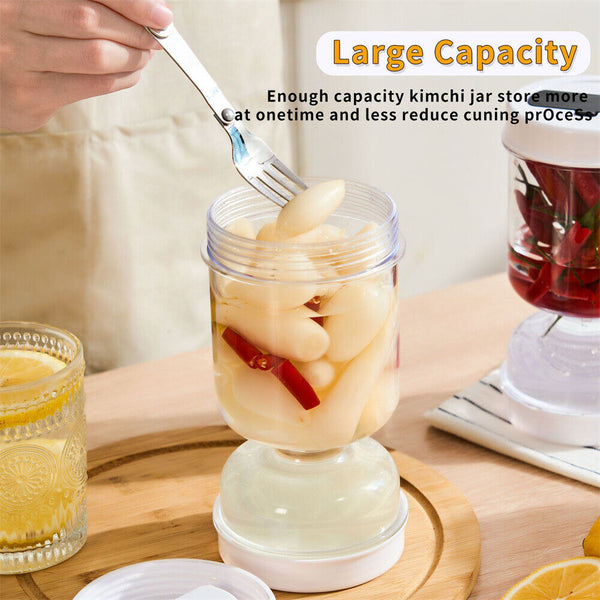 Pickle Jar Hourglass Can Dry Wet Separation Flip Airtight Food Storage Container