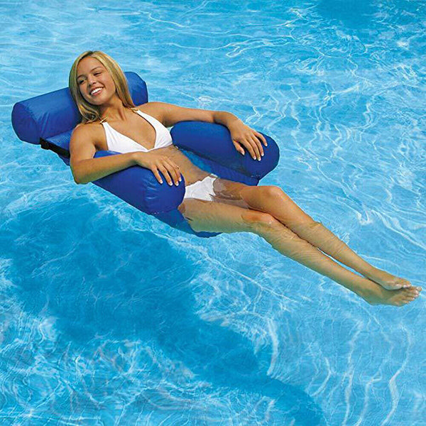 Inflatable Floating Water Hammock Float Pool Lounge Bed Swimming Chair Sea Beach