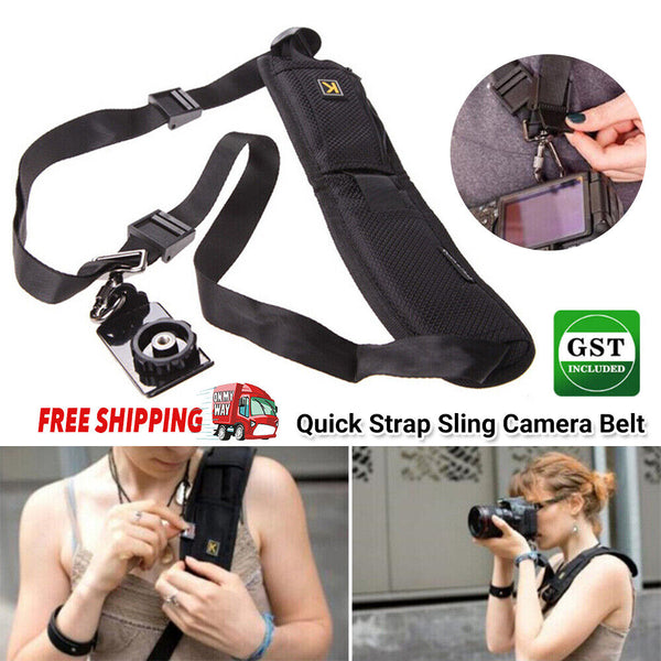 2x Universal Cameras Single Shoulder Quick Strap Sling Camera Belt For Slr Dslr