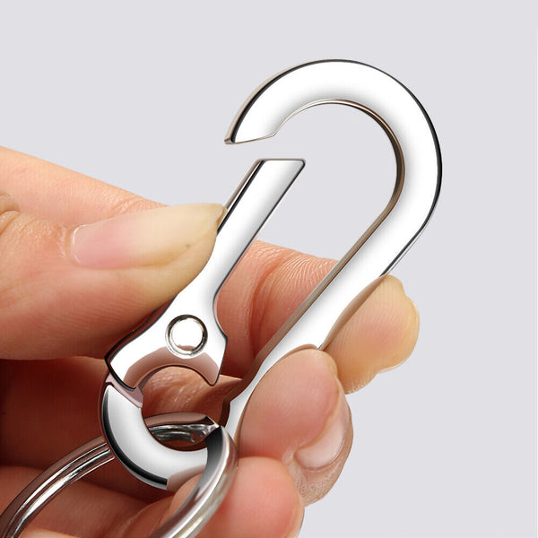 3X Clasp Clips Hook Alloy Keychain Split Key Ring Durable Keychain