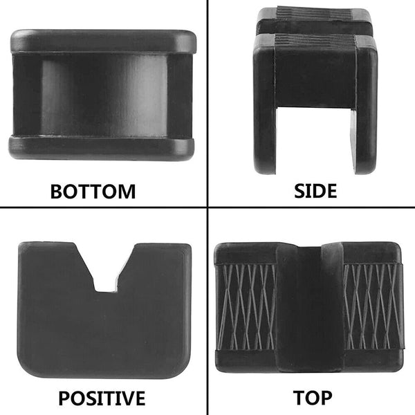 4Pcs Rubber Axle Jack Stand Pad Adapter Frame Rail Protector Slotted 2-3 Tons O