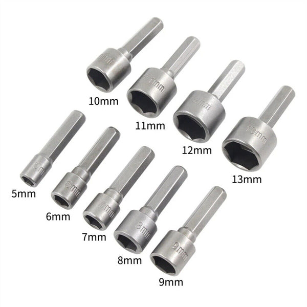 5-13mm Hex Socket Sleeve Magnetic Nut Driver Set Drill Bit Adapter Power Tool AU