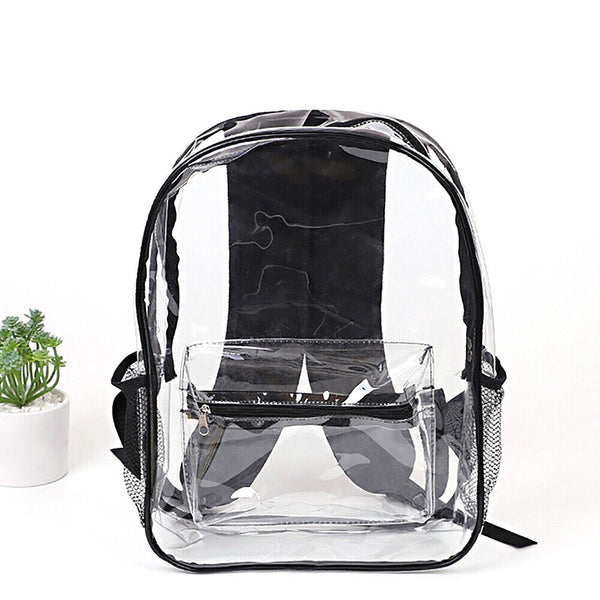 Transparent Backpack Bag Clear PVC Travel Shoulder Bag School Bag Strap Book Bag