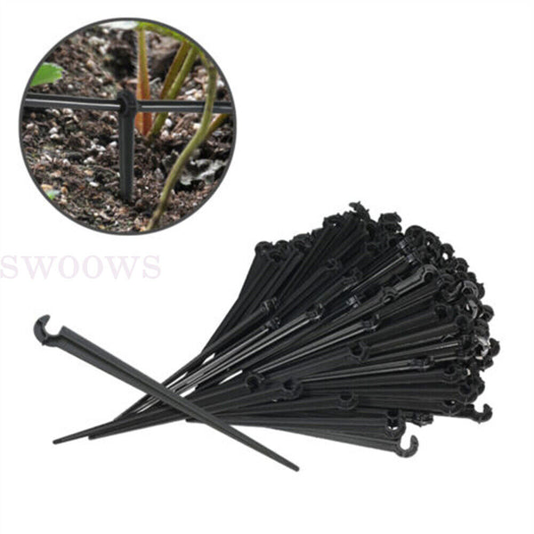 100pcs Garden Drip Irrigation Micro Hose Fixed Holder Support Bracket For Plant