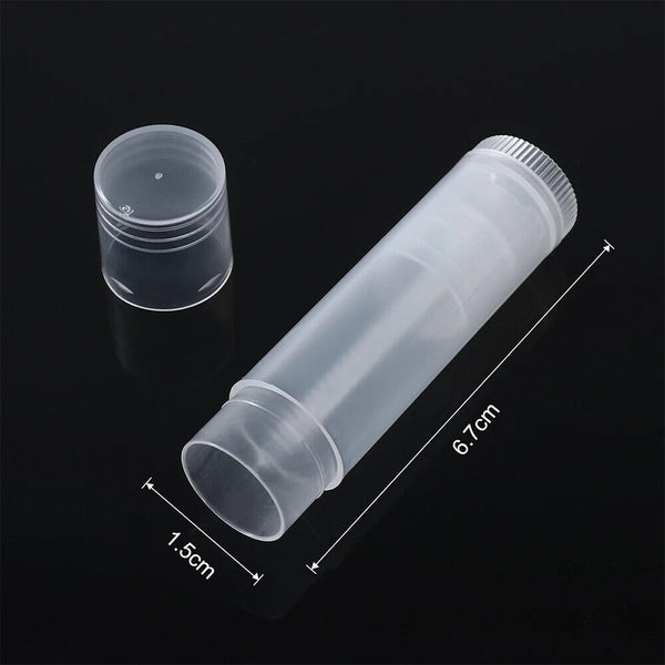 10PCS DIY 5g Clear Empty Lipstick Caps Transparent Container Lip Balm Tubes