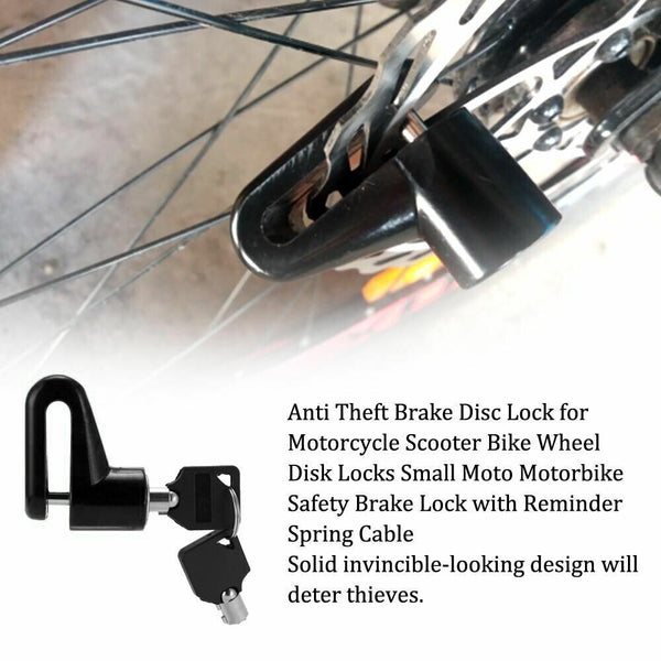 Portable Bike Bicycle Lock Bike Disc Brake Lock Motorcycle Security Anti Theft