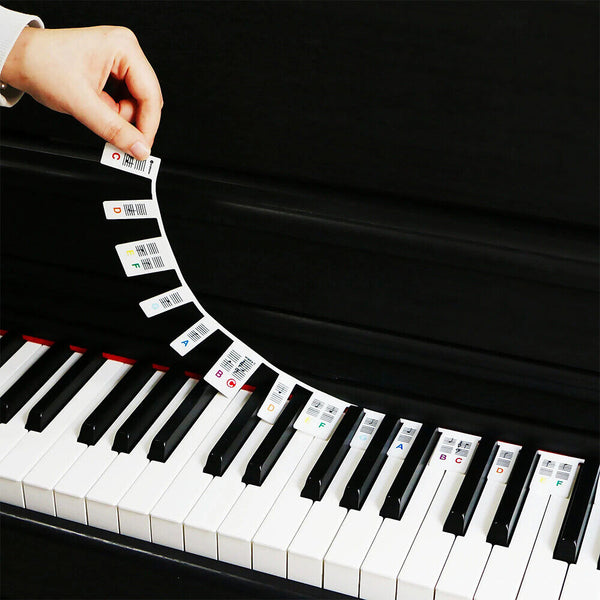 Removable Piano Keyboard Note Labels Reusable Silicone Piano Stickers 88 Keys