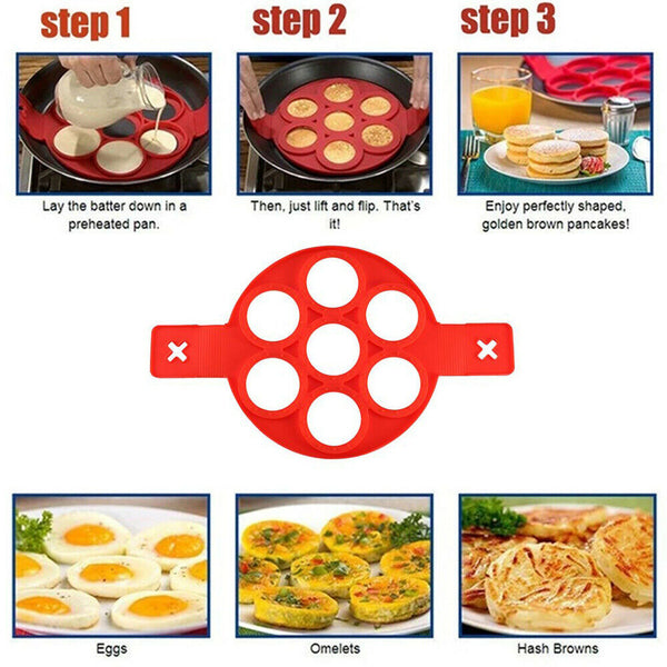 Pancake Nonstick Cooking Tool Egg Ring Maker Egg Cooker Egg Pan Flip Egg Mold AU