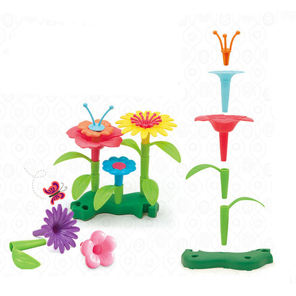 46/98/148PCS Flower Garden Building Toys Children DIY  Build Bouquet Sets Gift