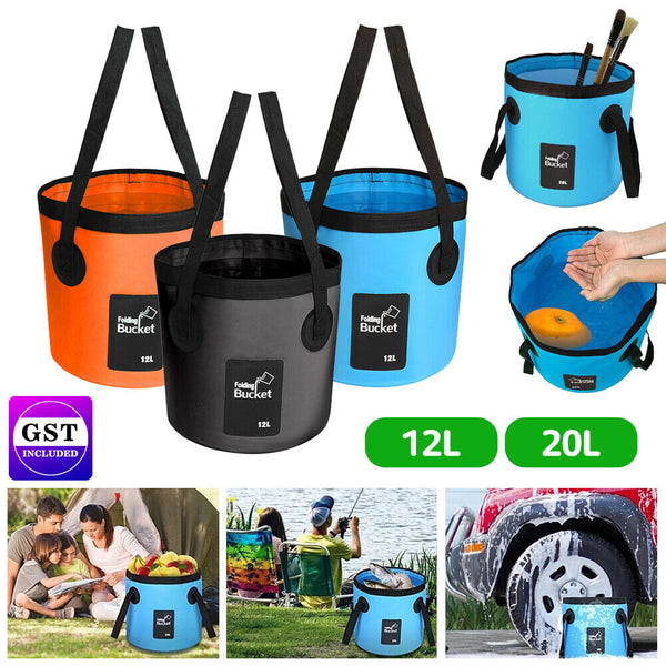 Collapsible Bucket Foldable Water Container Portable for Camping Fishing Hiking