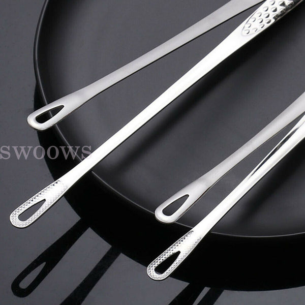 24/28cm Stainless Steel Kitchen Straight Grill Tweezers BBQ Food Tongs Tools