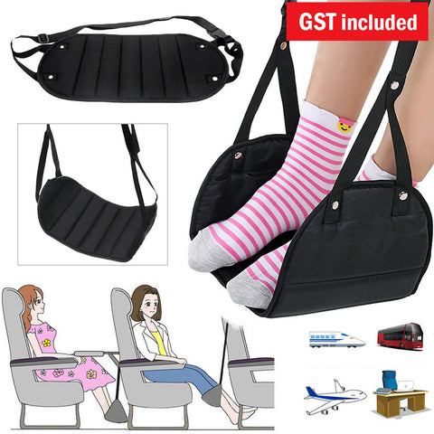 Travel Foot Rest Footrest Leg Pillow Airplane Flight Foam Cushion Sling Hammock