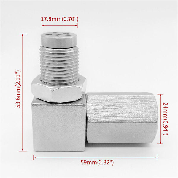 90° Oxygen O2 Sensor Spacer Extender Adapter Bung Extension Catalytic Converter