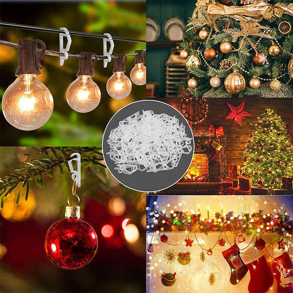 100Pcs Led Fairy Lights Gutter Hooks Heavy Duty Clips Party Led Fairy Light AU