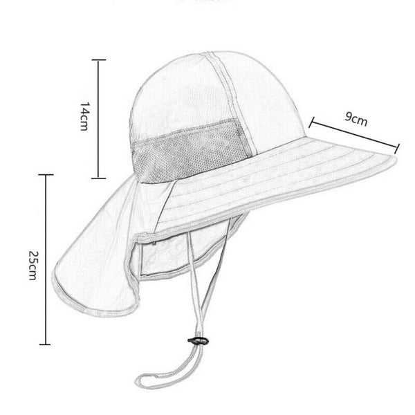 Children Kids Wide Brim Sun Hat Bucket UV Cap Outdoor Travel Summer Beach Hat