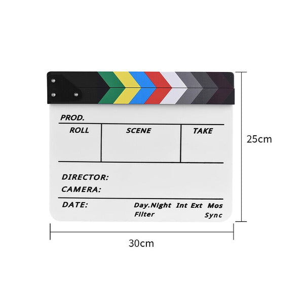 Clapperboard Clapper Board TV Movie Slate Colorful Clapboard Clapper Board Film