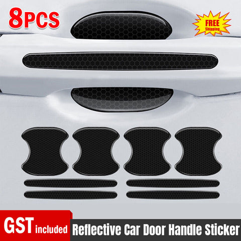 Reflective Car Door Handle Sticker Carbon Fiber Anti-Scratches Films Protectors