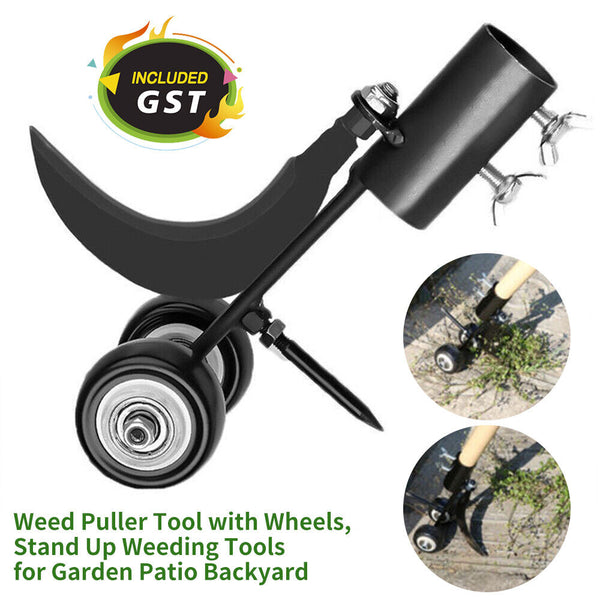 Weed Puller Tool with Wheels, Stand Up Weeding Tools for Garden Patio Backyard