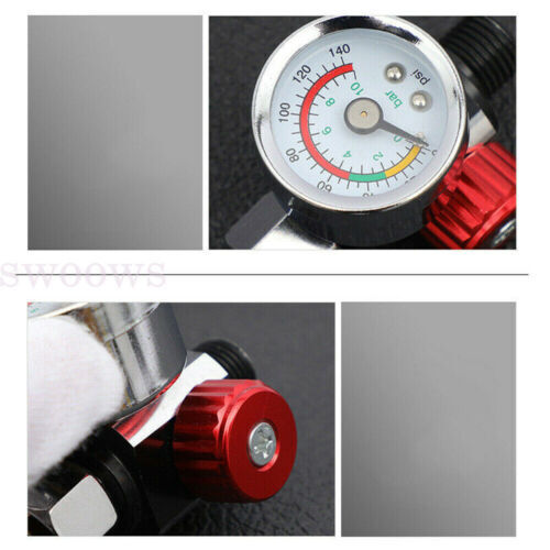 1/4" Adjustable Air Regulator Bar Pressure Gauge Paint for Spray Sprayer Gun