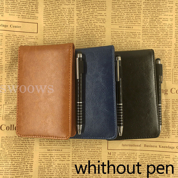 A7 Multifunction Pocket Planner Notebook Small Notepad Note Book Leather Cover