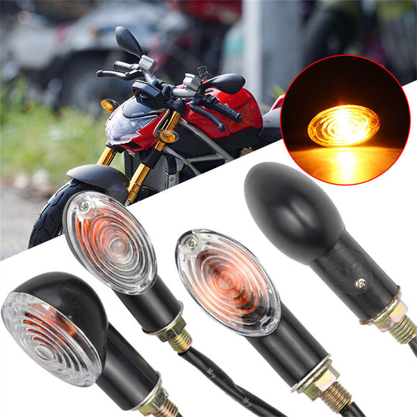 4x Universal Motorcycle Indicators Motorbike Turn Signal Light Bullet Bulbs AU