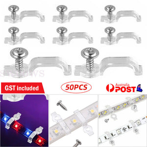 50/100 Mounting Brackets Clip One-Side Fixing Clips For 5050 LED Strip Light-Bar