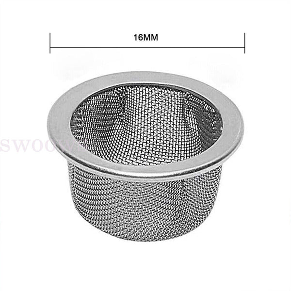 20pcs Reusable STAINLESS STEEL PIPE BOWL SCREEN GAUZE FILTER MESH RING 16mm