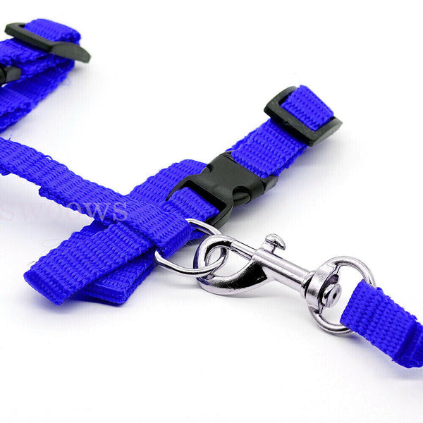 Pet Kitten Cat Walking Harness Lead Nylon Leash Safety Clip Adjustable Collar