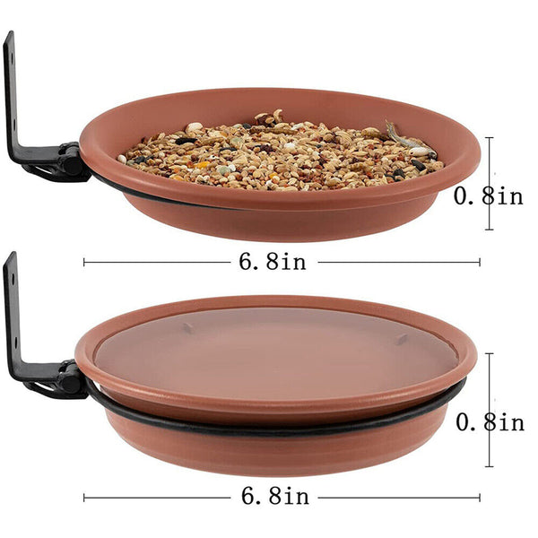 2xHanging Bird Feeder Bath Tray Plastic Bird Water Drinker Outdoor Garden Decor