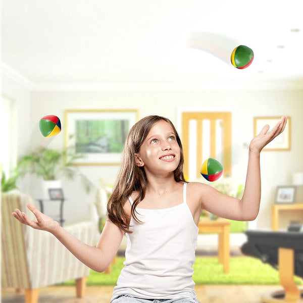 1/6/12x Juggling Balls Kids Toy Set Ball Bag for Magic Circus Juggling Balls AU